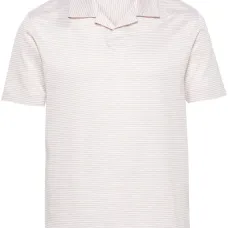 Полосатая рубашка поло из смесового льна