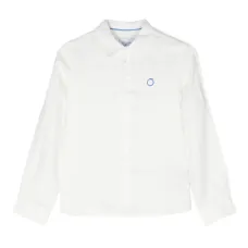 Льняная рубашка с вышитым логотипом Льняная рубашка с вышитым логотипом