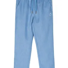 Льняные брюки с вышитым логотипом Льняные брюки с вышитым логотипом