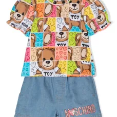 Комплект из футболки и шортов с принтом Teddy Bear Комплект из футболки и шортов с принтом Teddy Bear