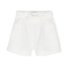 Поплиновые шорты с вышитым логотипом