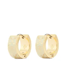 Маленькие серьги-кольца с монограммой Маленькие серьги-кольца с монограммой