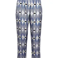 Шелковые брюки с графичным принтом