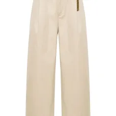 Плиссированные брюки прямого кроя