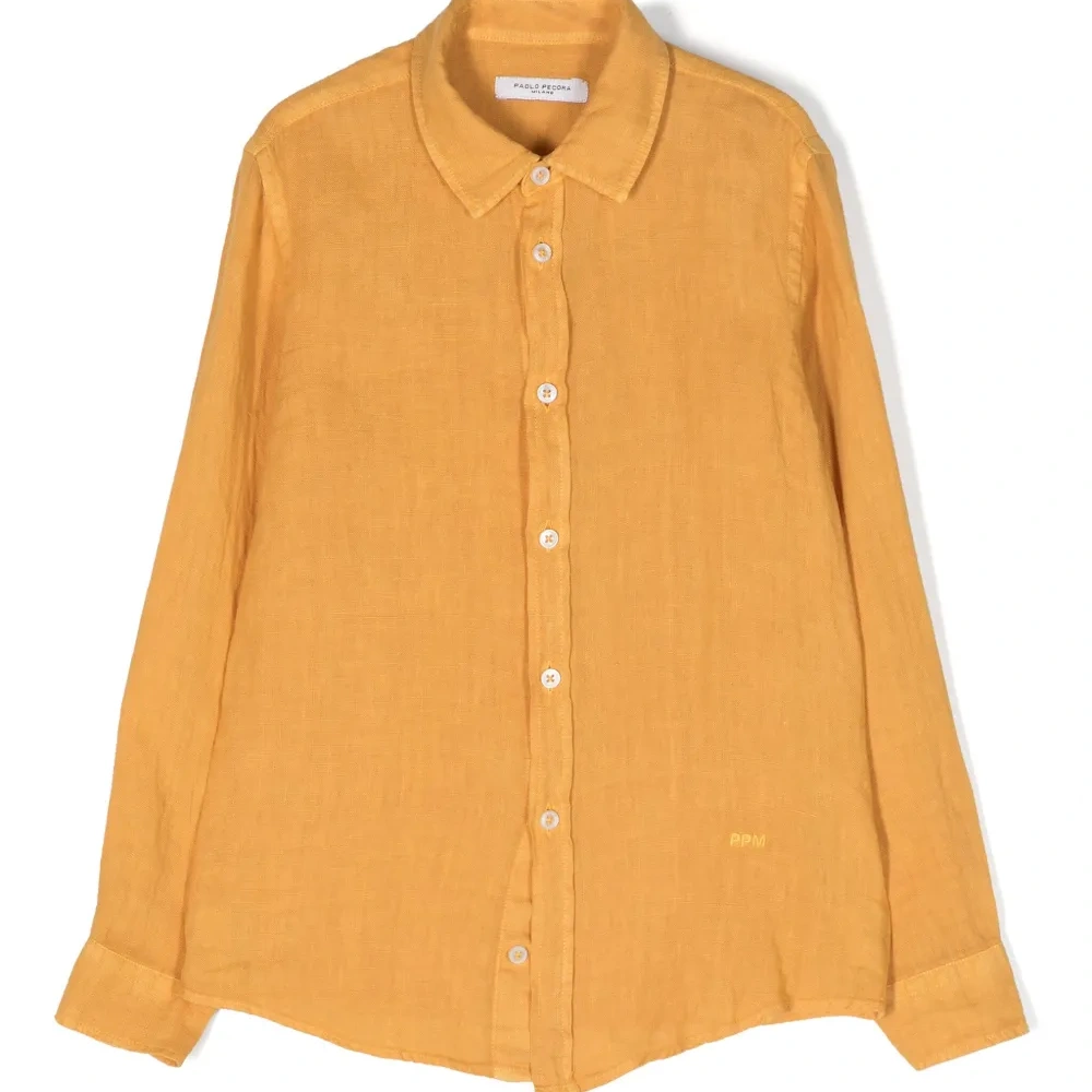 Льняная рубашка с классическим воротником Льняная рубашка с классическим воротником