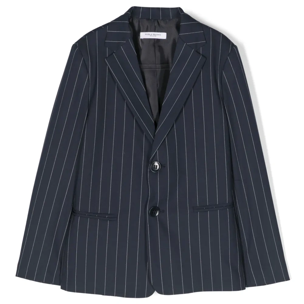 Однобортный пиджак в тонкую полоску