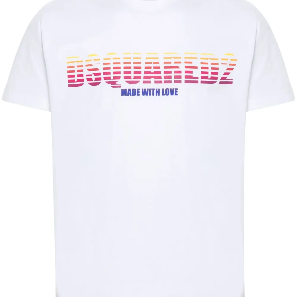 Футболка с эффектом омбре и логотипом Футболка с эффектом омбре и логотипом