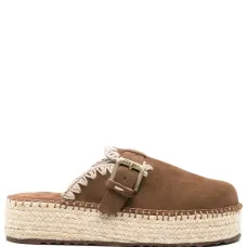 Мюли на платформе с декоративной строчкой