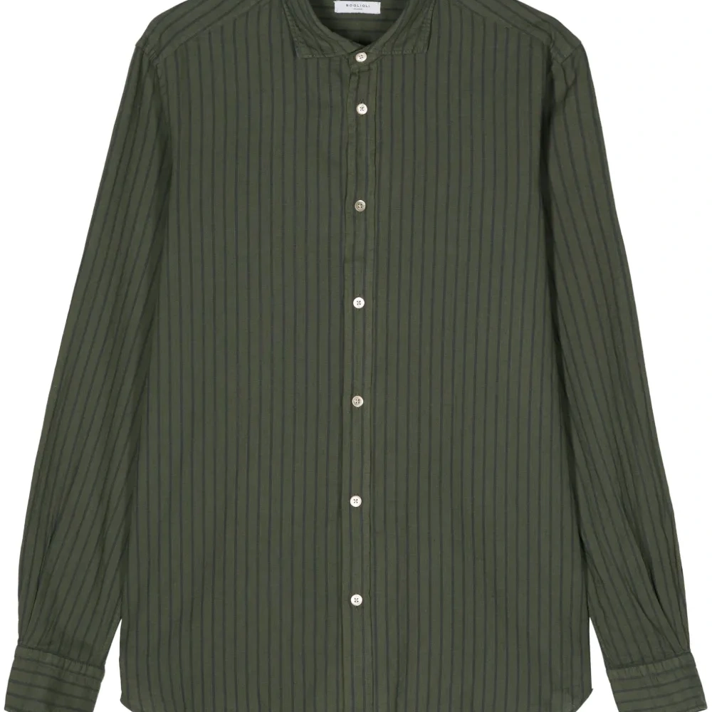 Полосатая рубашка с длинными рукавами