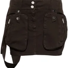 Твиловая юбка мини с карманами карго Твиловая юбка мини с карманами карго