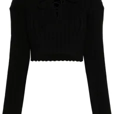 Укороченный свитер в рубчик Укороченный свитер в рубчик