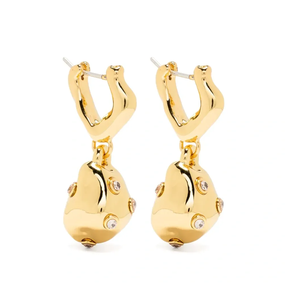 Серьги-подвески с кристаллами