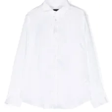 Льняная рубашка на пуговицах