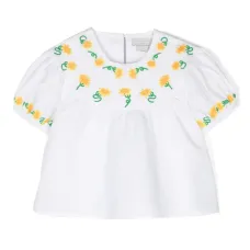 Блузка с вышивкой и сборками Блузка с вышивкой и сборками