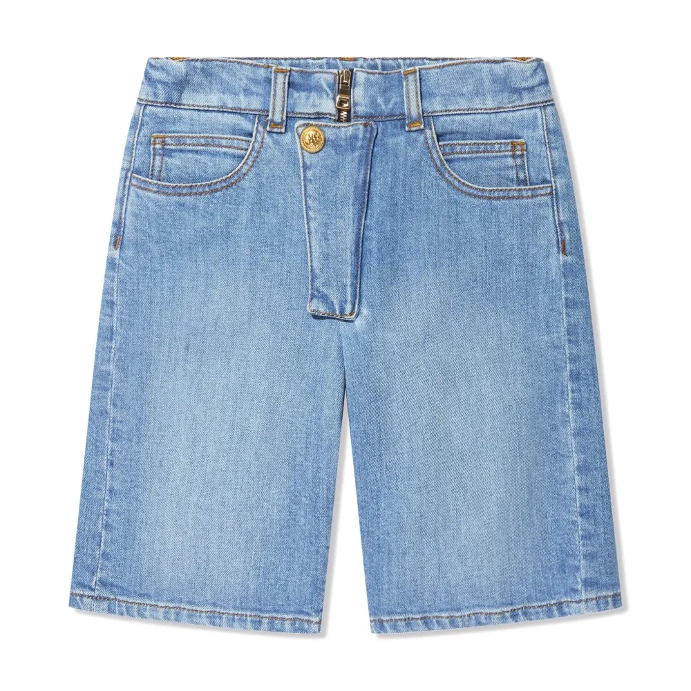 Джинсовые шорты с пуговицами