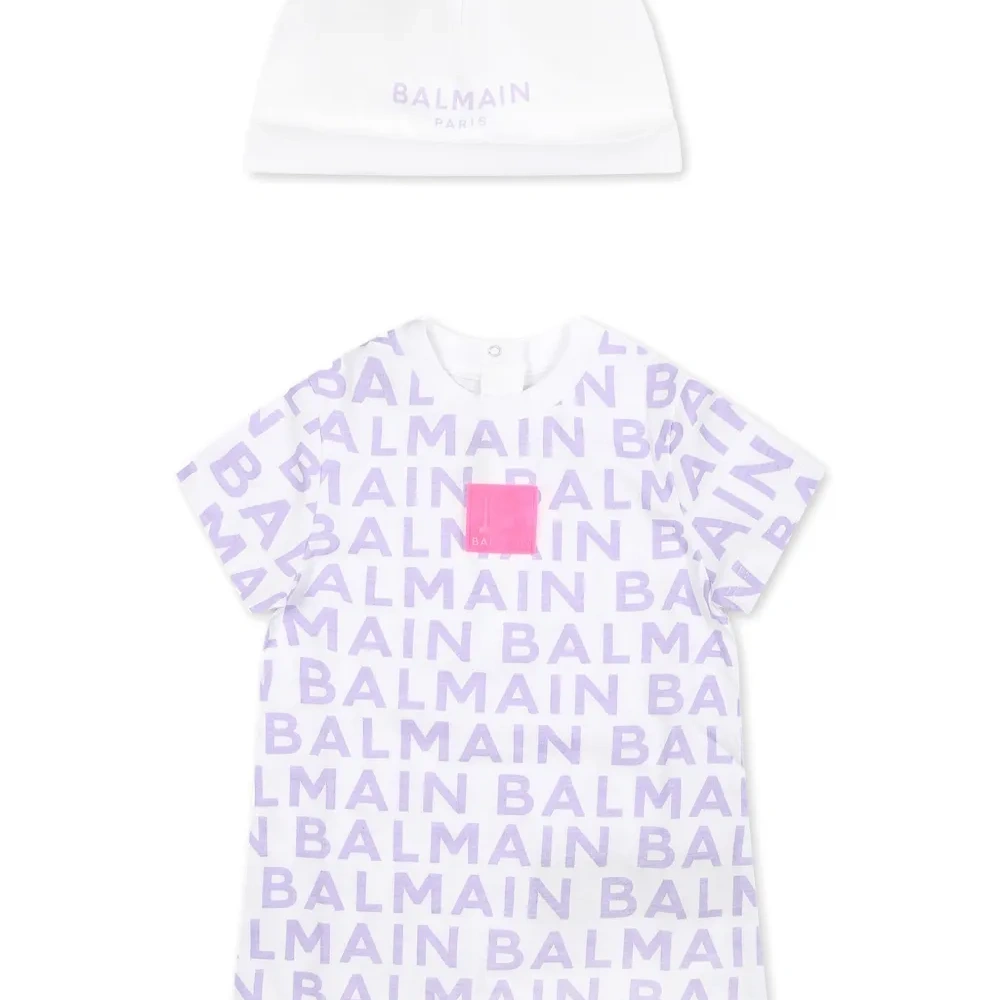 Комплект из ромпера и нагрудника с логотипом