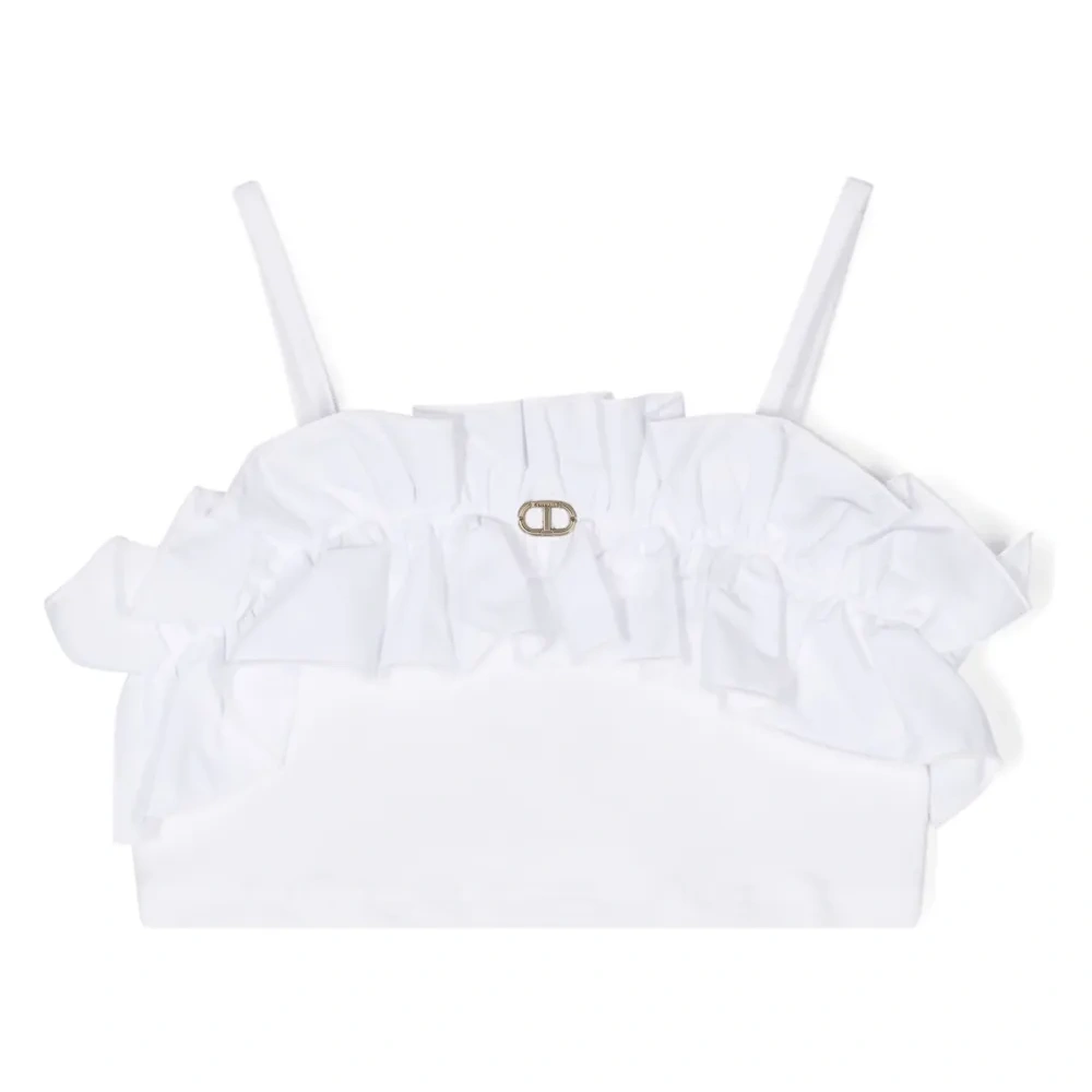 Укороченный топ с оборками