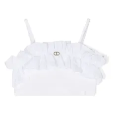 Укороченный топ с оборками