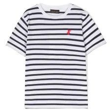 Полосатая футболка с вышитым логотипом Полосатая футболка с вышитым логотипом