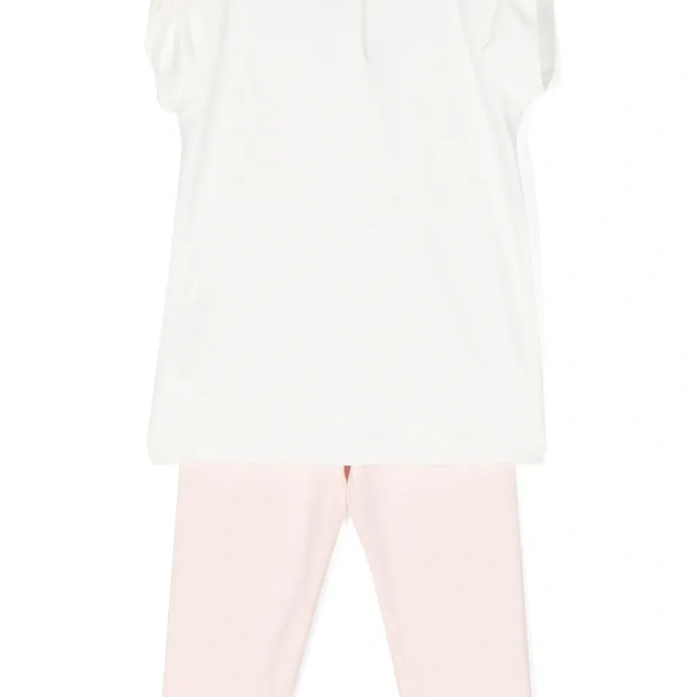 Комплект из топа и брюк со стразами