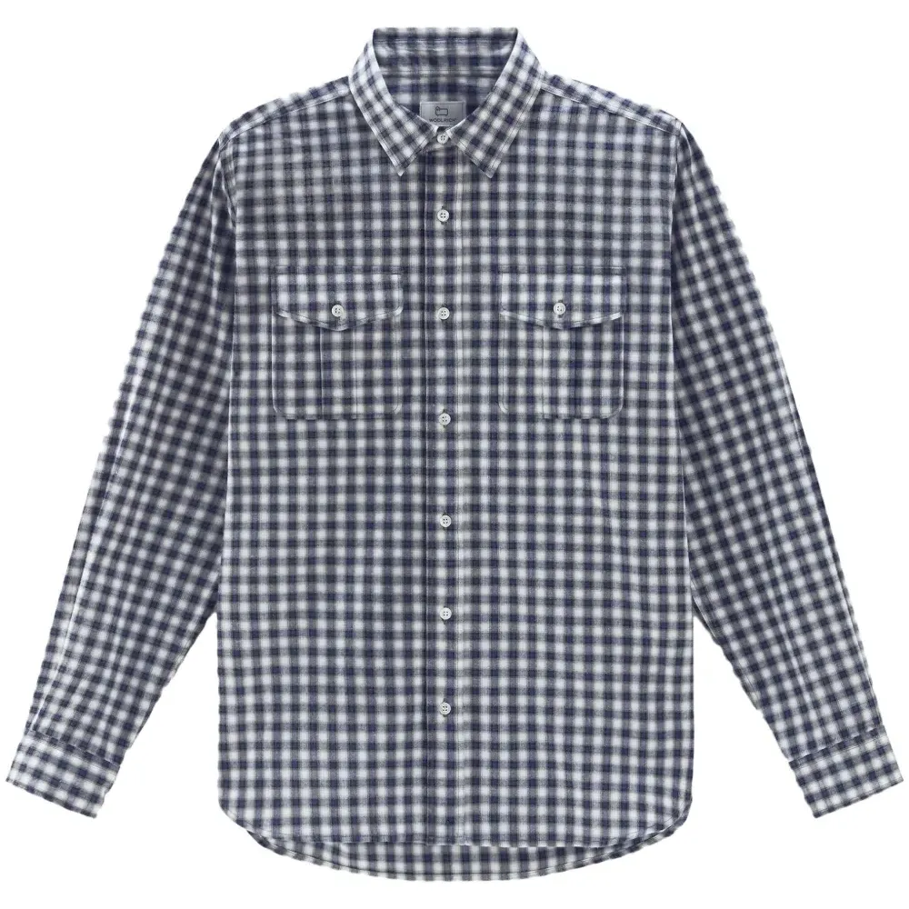 Льняная рубашка в клетку