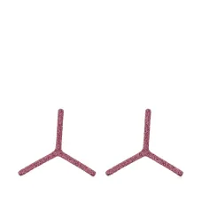 Серьги-гвоздики Y с блестками