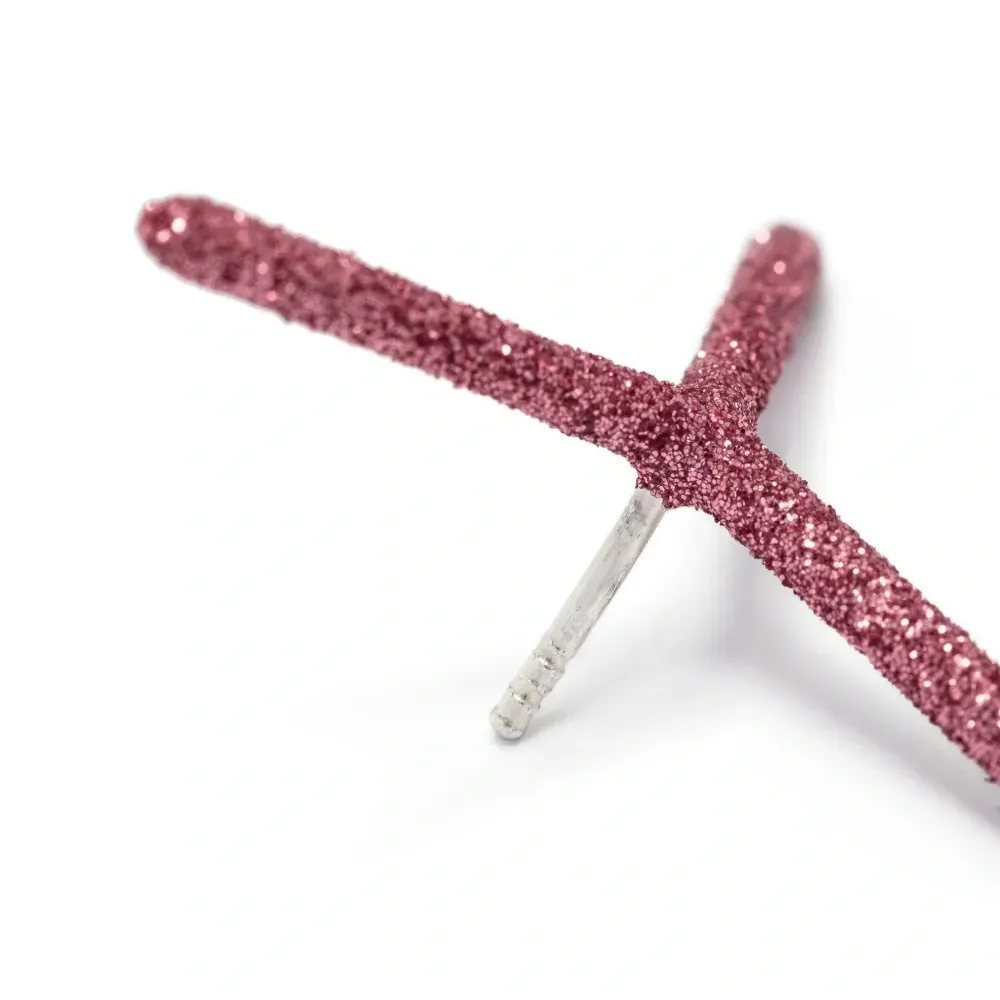 Серьги-гвоздики Y с блестками