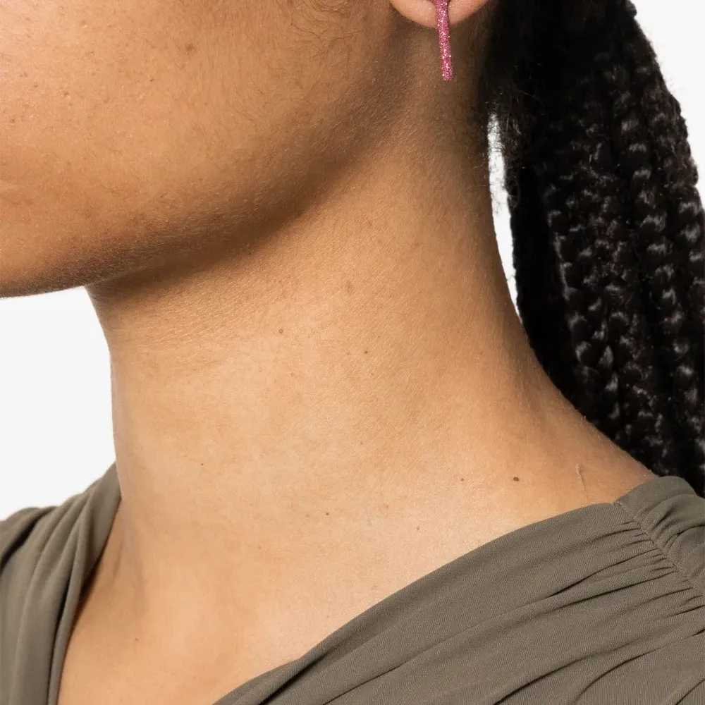 Серьги-гвоздики Y с блестками