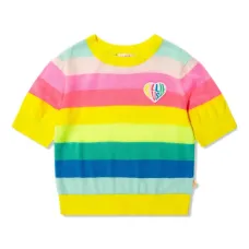 Полосатая футболка с нашивкой-логотипом