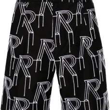 Шорты строгого кроя с вышивкой