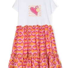 Платье с графичным принтом