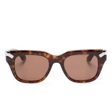 Солнцезащитные очки в квадратной оправе черепаховой расцветки