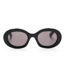 Солнцезащитные очки в овальной оправе с логотипом