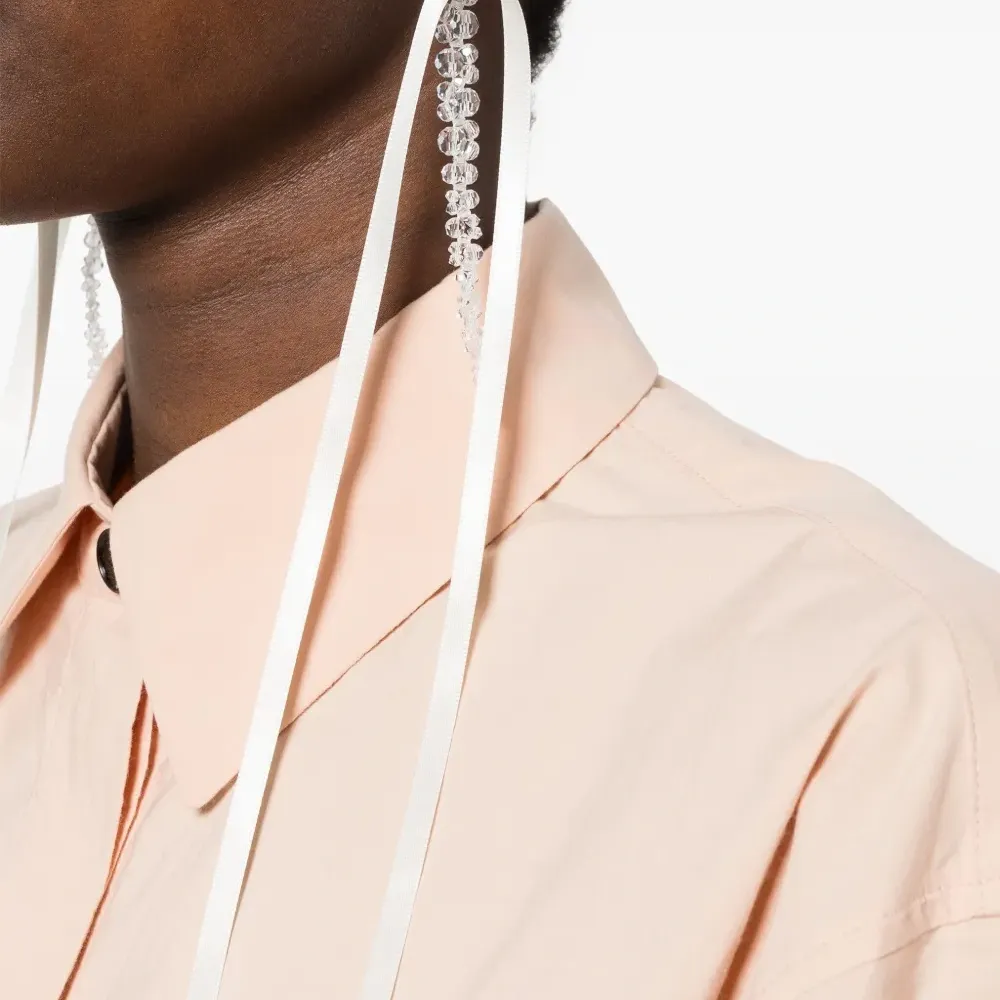 Серьги-подвески с бусинами