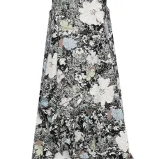 Платье миди с цветочным принтом