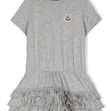 Платье мини с аппликацией