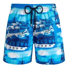 Плавки-шорты с принтом