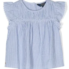 Полосатая блузка с оборками