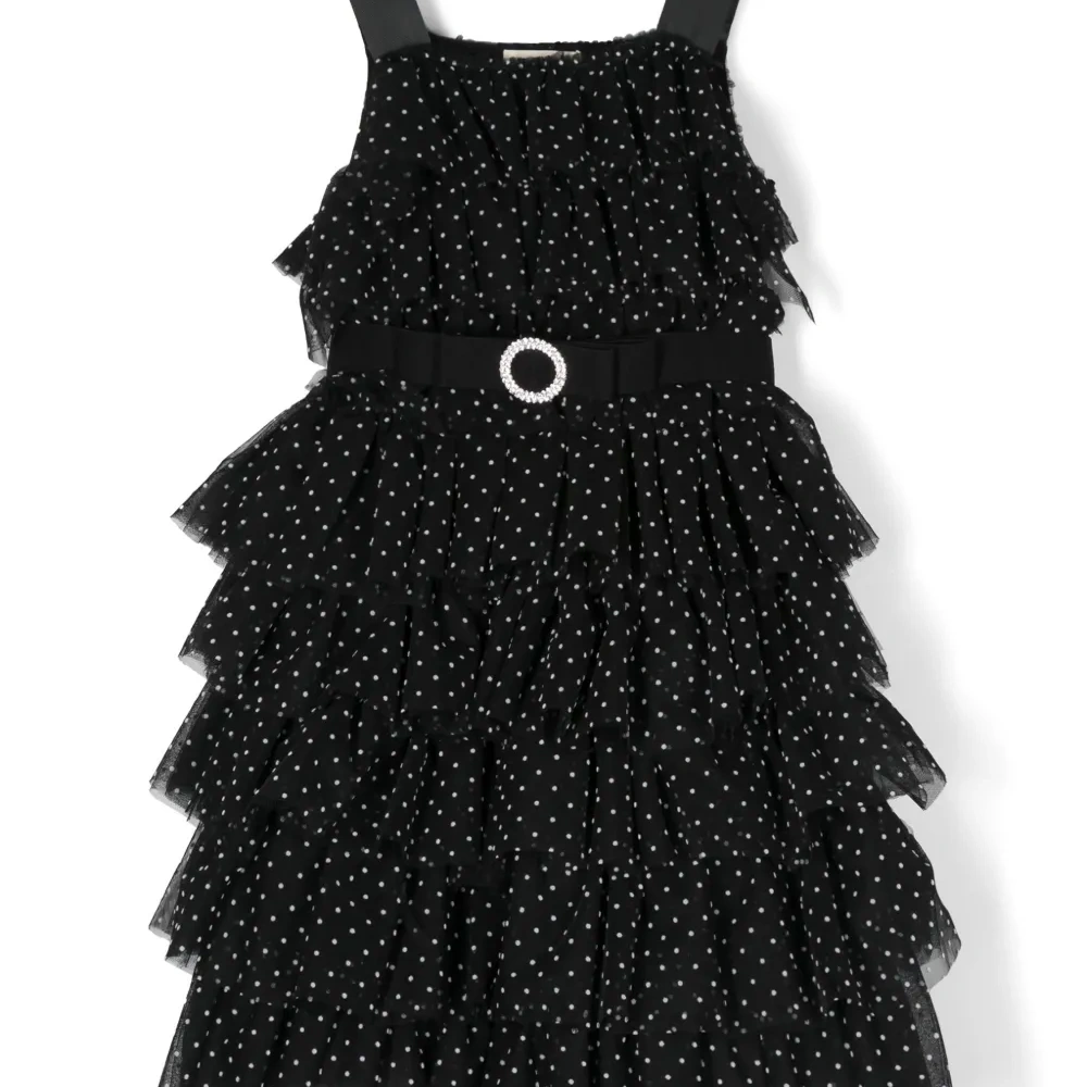 Ярусное платье в горох