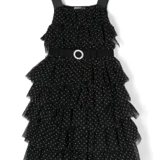 Ярусное платье в горох