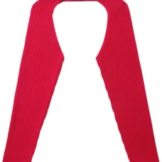 Джемпер в рубчик с вырезом