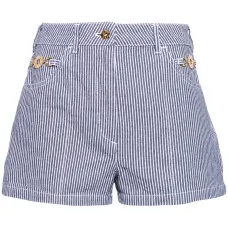 Джинсовые шорты в полоску