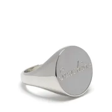 Серебряное кольцо с гравировкой