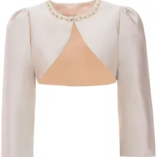 Укороченный атласный жакет Укороченный атласный жакет