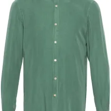 Рубашка с косым воротником и длинными рукавами