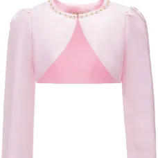 Укороченный атласный жакет Укороченный атласный жакет