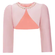 Укороченный атласный жакет