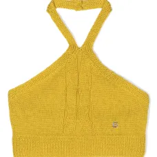 Трикотажный топ с вырезом халтер