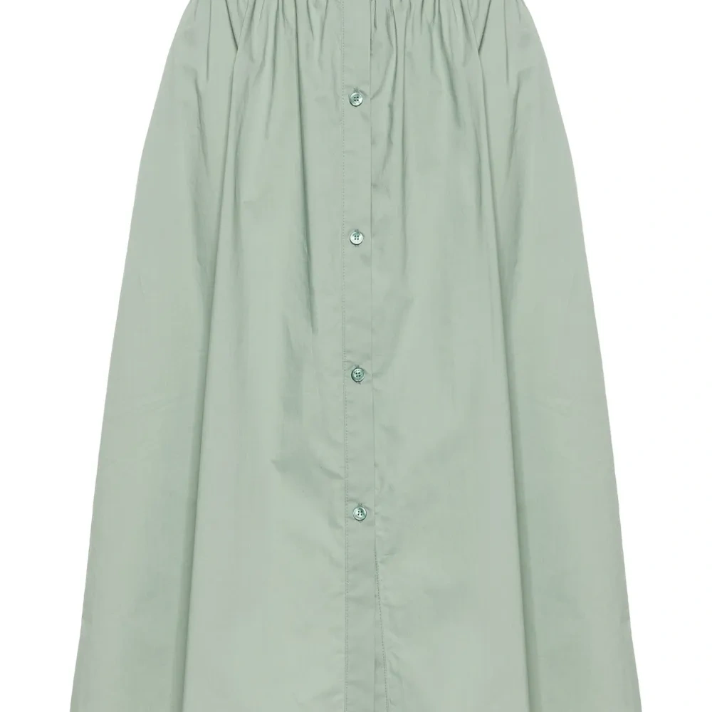 Поплиновая юбка миди