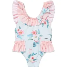 Купальник с оборками и цветочным принтом Купальник с оборками и цветочным принтом